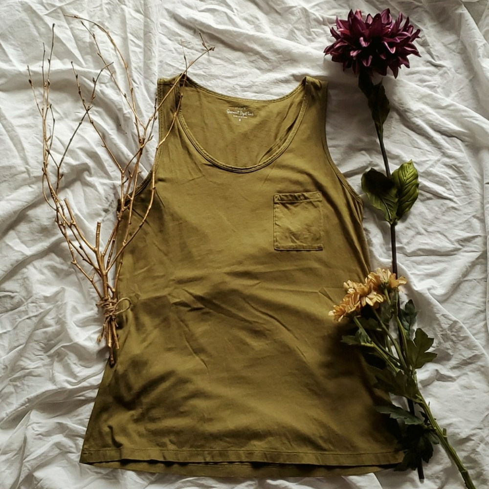 J. Crew olive green tank top NWOT